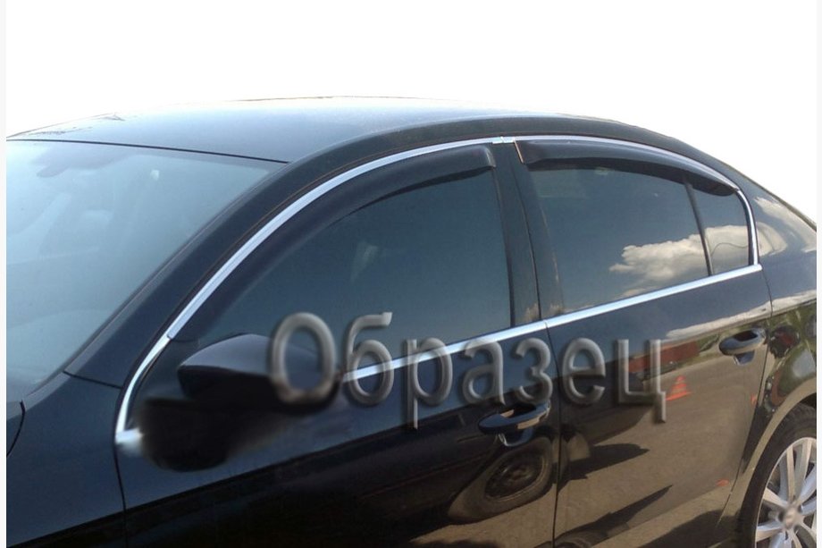 Volkswagen Touareg 2010-2018 Deflectores de ventana cromados (4 uds, SIM) Foto 1