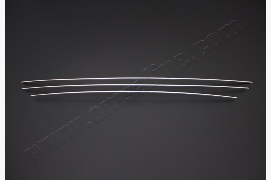 Renault Clio III 2005-2012 Cubiertas embellecedoras para rejilla de parachoques (3 uds, acero inoxidable) Image