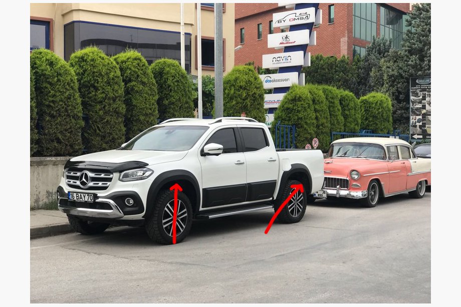 Mercedes X class 2017-2020 Aletines de aleta (imprimados para pintar) Image