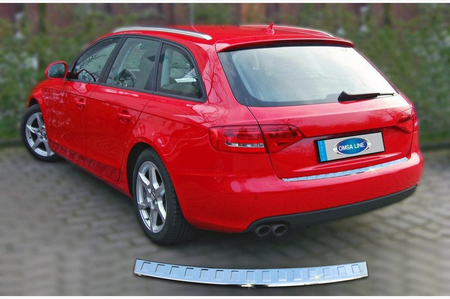 Audi A4 B8 2007-2015 Protector de parachoques trasero OmsaLine (AVANT, acero inoxidable) Foto 2