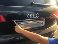Audi Q7 2005-2015 Moldura cromada sobre la matrícula Carmos (acero inoxidable) foto 1
