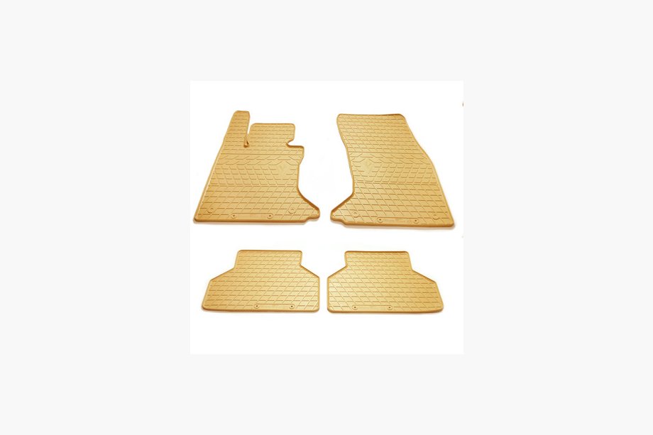 BMW 5 Series E60/E61 2003-2010 Alfombrillas de goma beige (4 uds, Stingray Premium) Image