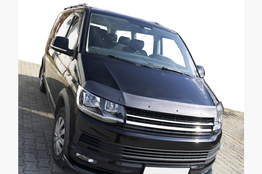Volkswagen T6 2015-2024 Deflector de capó efecto carbono (EuroCap) Image