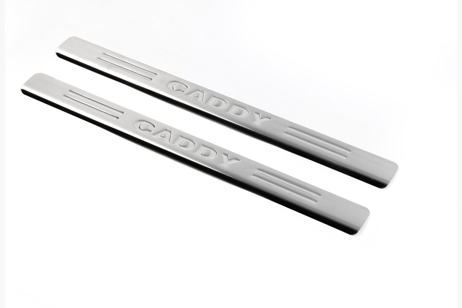 Volkswagen Caddy 2015-2020 Protector de umbral de puerta OmsaLine (2 uds, acero inoxidable) Image