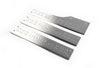 Fiat Doblo II 2010-2022 Placas de umbral interiores OmsaLine (acero inoxidable) 4 uds, OmsaLine - Acero Inoxidable Italiano foto 1