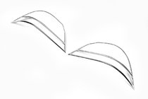 Mitsubishi Lancer 9 2004-2008 Cubiertas Cromadas para Luces Traseras (2 uds, plastico) foto 1