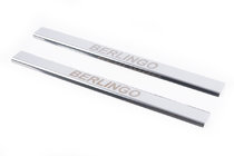 Citroen Berlingo 1996-2008 Protector de umbral de puerta de acero inoxidable Carmos V1 (2 uds) foto 1