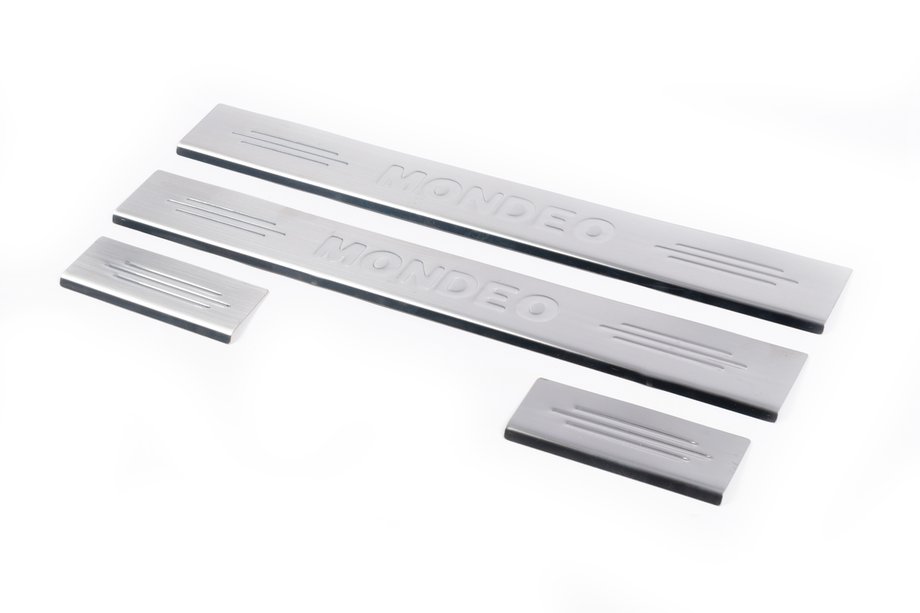 Ford Mondeo 2008-2014 Protector de umbral de puerta Carmos acero inoxidable (4 uds) Image