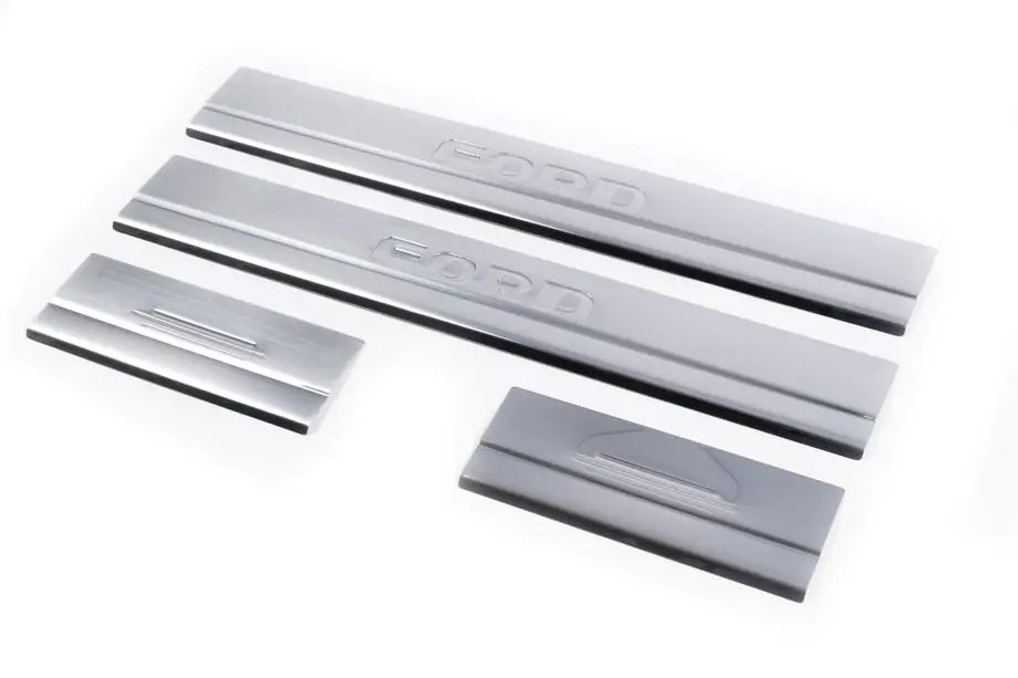 Ford Kuga 2008-2013 Embellecedores de umbral Carmos V1 (4 uds, acero inoxidable) Image