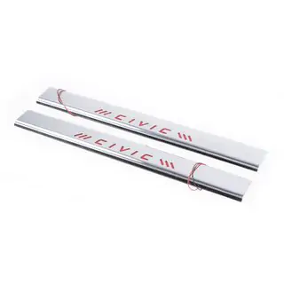 Cubiertas de estriberas rojas (Carmos, 2 uds, acero inoxidable) Honda Civic 1995-2001 foto 1