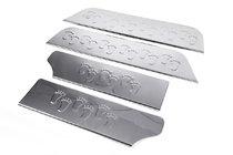 Volkswagen T4 Transporter 1990-2003 Placas de umbral interior tipo-1 (acero inoxidable) foto 1