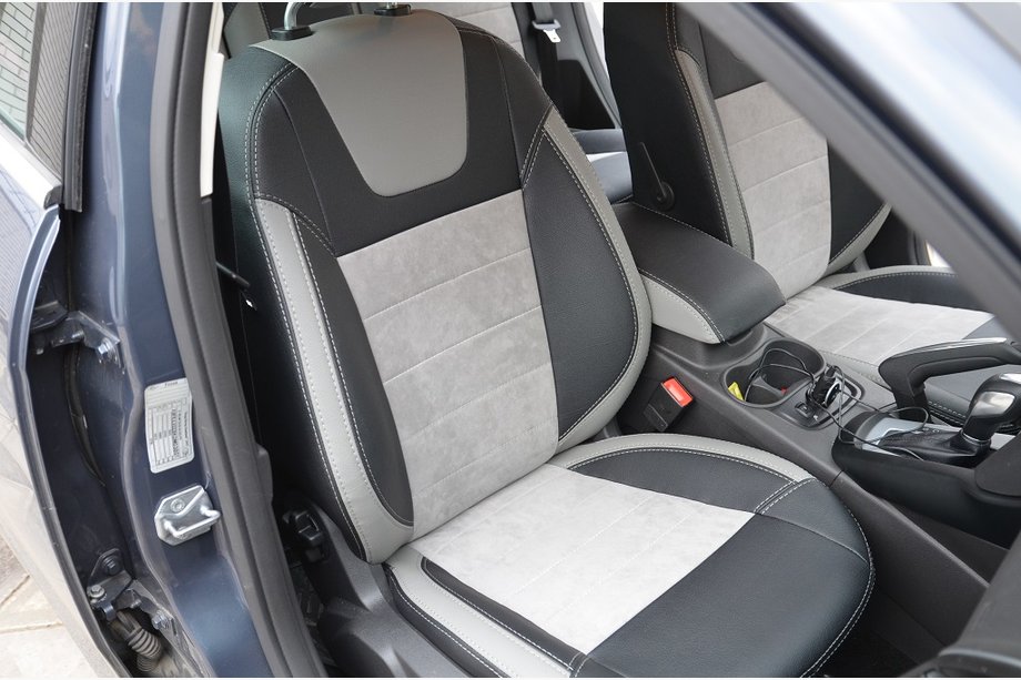 Ford Focus III 2011-2017 Fundas de asiento a medida de cuero ecológico Brothers Leather Style Foto 2