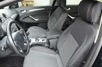 Ford Mondeo 2008-2014 Fundas de Asientos de Coche (Cuero Ecológico↗Tela, Premium) foto 1