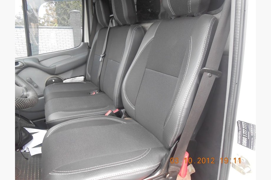 Volkswagen LT 1995-2006 Fundas de Asientos de Coche (Cuero Ecológico+Tela, Premium) Foto 2