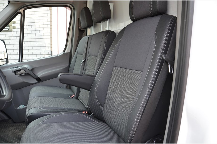 Mercedes Sprinter W906 2006–2018 Fundas de Asientos de Coche (Cuero Ecológico↗Tela, Premium) 2↗1 Foto 3