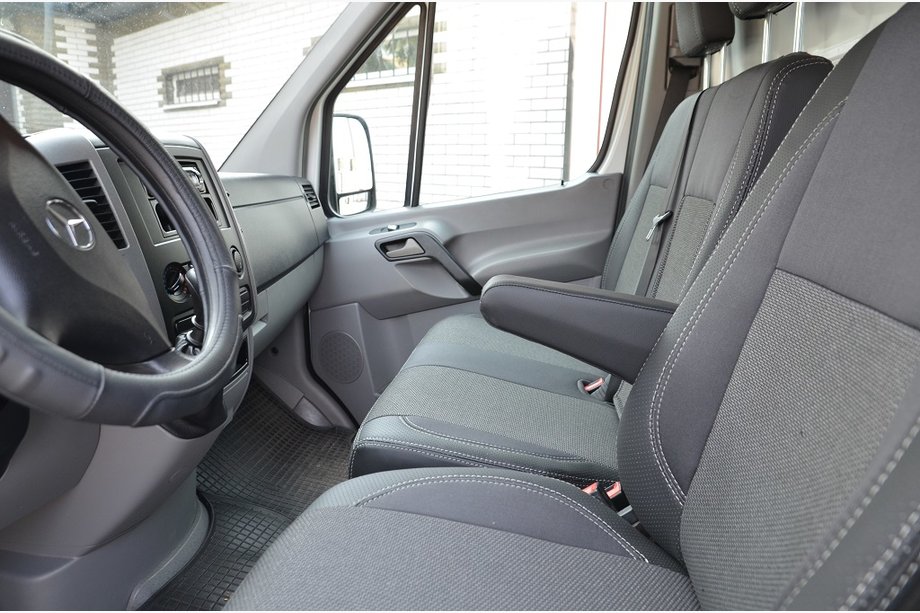 Mercedes Sprinter W906 2006–2018 Fundas de Asientos de Coche (Cuero Ecológico↗Tela, Premium) 2↗1 Foto 2