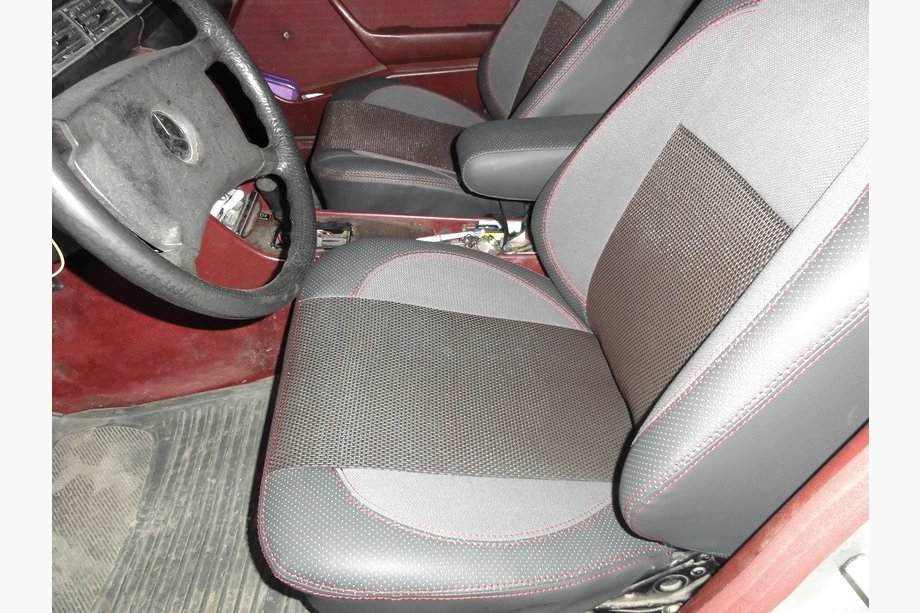 Mercedes E-class W124 1984–1997 Fundas de Asientos de Coche (Polipiel↗Tela, Premium) Foto 2