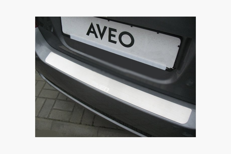 Chevrolet Aveo T250 2005-2011 Protector de parachoques trasero Nataniko (acero inoxidable) Image