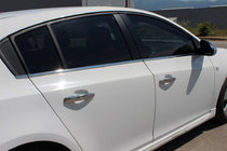 Chevrolet Cruze 2009–2015 Molduras de Ventanas Acero Inoxidable HB, Carmos - Acero Turco foto 1