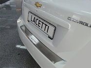 Chevrolet Lacetti 2003-2024 Protector de parachoques trasero con borde Natanika (acero inoxidable) foto 1