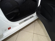 Citroen C-Elysee 2013-2022 Cubiertas de Umbral Nataniko (4 uds, Acero Inoxidable) Premium - Cinta 3M, 0.8 mm foto 1