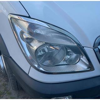 Embellecedores de faros (2006-2013, 2 uds, acero inoxidable) Mercedes Sprinter W906 2006–2018 foto 1