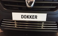 Dacia Dokker 2013-2022 Parrilla de parachoques acero inoxidable foto 2