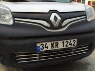 Renault Kangoo 2008–2020 Parrilla de parachoques de acero inoxidable de una sola pieza foto 4