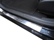 Renault Logan MCV 2005-2013 Embellecedores de estriberas OmsaLine (4 uds, acero inoxidable) foto 1