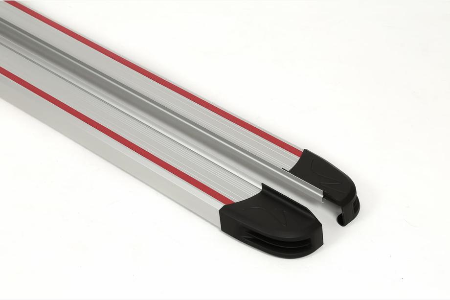 Volkswagen Touareg 2002–2010 Estribos Laterales Maya Rojo-Gris (2 uds., Aluminio) Foto 1