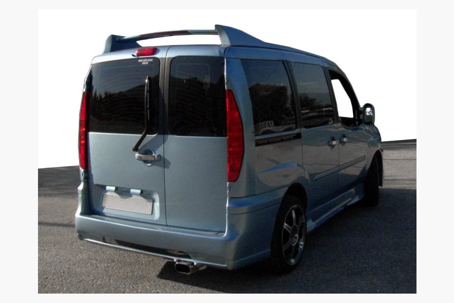 Fiat Doblo I 2001-2005 Barras de techo con alerón HRV-type (imprimadas para pintar) Image