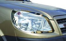Fiat Doblo I 2005-2010 Cubiertas de Faros (2 uds, Acero) foto 1