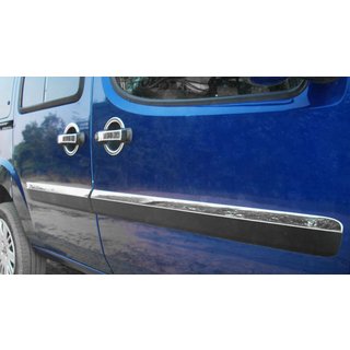 Molduras de Puerta Modelo Estrecho (4 uds, Acero Inoxidable) Fiat Doblo I 2005-2010 foto 1