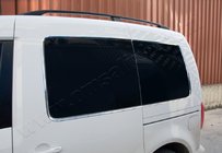 Volkswagen Caddy 2004-2010 Molduras cromadas para ventanas traseras (12 piezas, acero inoxidable) foto 1