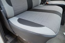 Volkswagen T4 Caravelle/Multivan 1990–2003 Fundas de Asientos de Coche (Polipiel↗Tela, Premium) Asientos delanteros 2↗1 foto 4