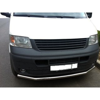 Defensa delantera simple (acero inoxidable) Volkswagen T5 Transporter 2003-2010 foto 2