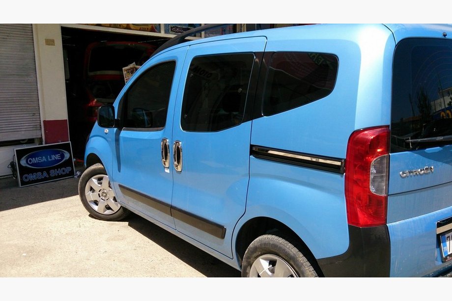 Peugeot Bipper 2008-2017 Molduras de umbral de puerta en acero inoxidable (2 uds) Carmos - Acero Inoxidable Turco Foto 2