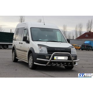 Defensa delantera con doble barra WT003-Plus-2 (acero inoxidable) Ford Connect 2010-2013 foto 3