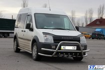 Ford Connect 2010-2013 Defensa delantera con doble barra WT003-Plus-2 (acero inoxidable) foto 3