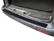 Volkswagen T5 Transporter 2003-2010 Protector de parachoques trasero con borde (plástico ABS) Mate foto 3