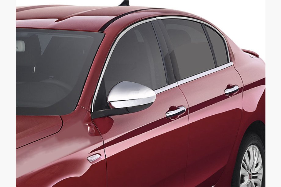 Fiat Tipo 2016- Molduras inferiores de ventana cromadas (acero inoxidable) Image