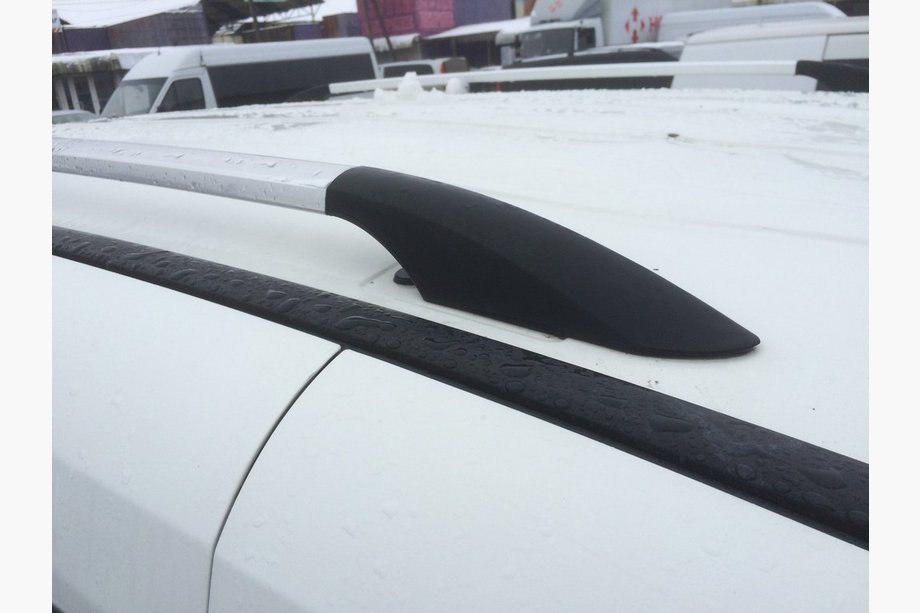 Fiat Doblo II 2010-2022 Barras de Techo Cromadas Maxi, pies de plastico Foto 3