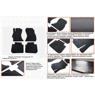 Alfombrillas de goma (4 uds, Stingray Premium)