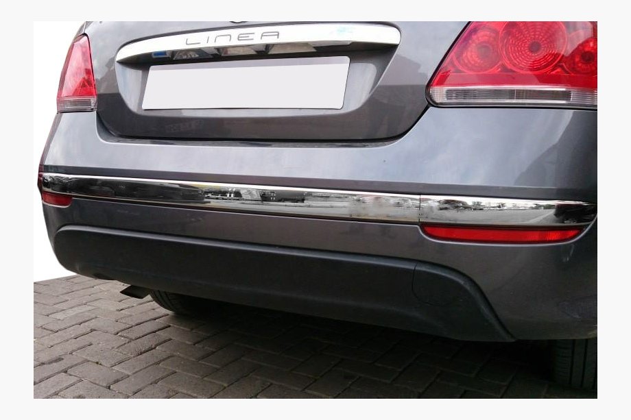 Fiat Linea 2006-2018 Protector trasero de parachoques (2012↗, acero inoxidable, 3 uds) Image