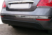 Fiat Linea 2006-2018 Protector trasero de parachoques (2012↗, acero inoxidable, 3 uds) foto 1