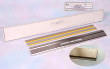 Fiat Linea 2006-2018 Protecciones de umbral de puerta en acero inoxidable Natanika Standard (2 uds) foto 1