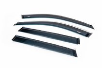 BMW X1 F48 2015-2022 Deflectores de ventana con moldura cromada (4 uds, HIC) foto 1