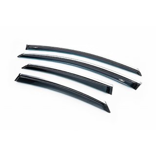 Deflectores de Ventana con Moldura Cromada SD (4 uds, HIC) Ford Mondeo 2008-2014 foto 1