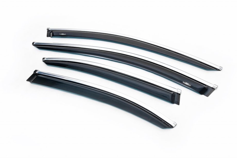 Mercedes E-class W213 2016-2023 Deflectores de Ventana con Moldura Cromada SD (4 uds, HIC) Image