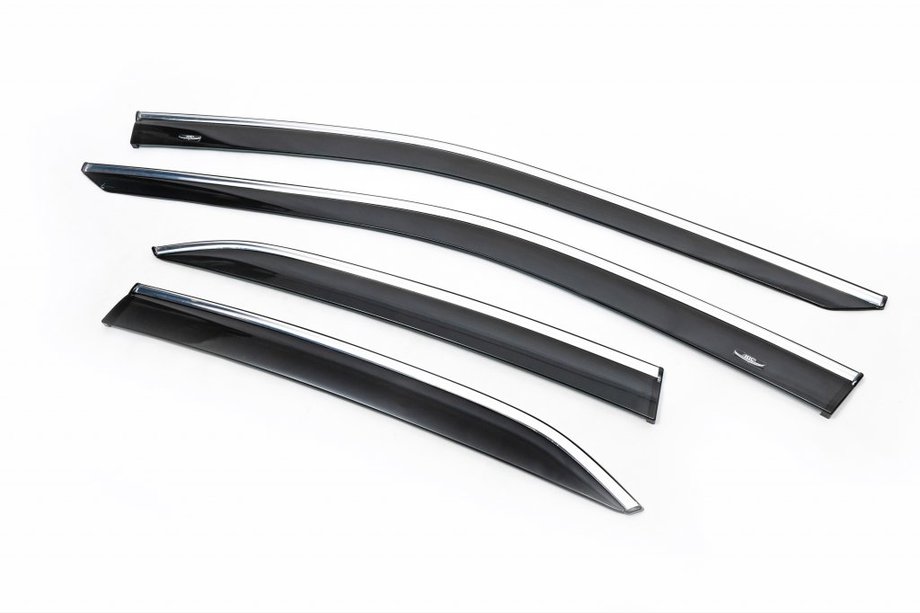 Toyota Camry 2017–2023 Deflectores de Ventana con Moldura Cromada SD (4 uds, HIC) Image